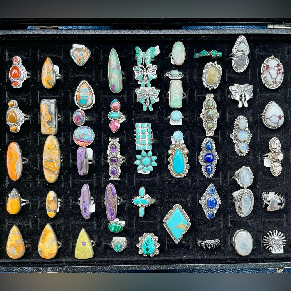 Stunning Sterling Silver 925 rings REAL GEMSTONES
